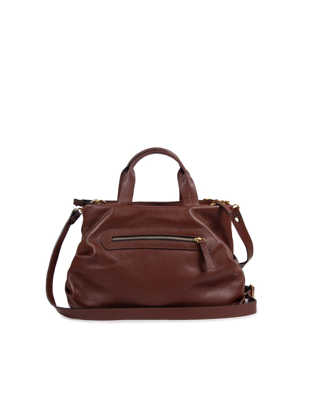 Bolsa Plissé Couro Adô Cor Marrom Cacau