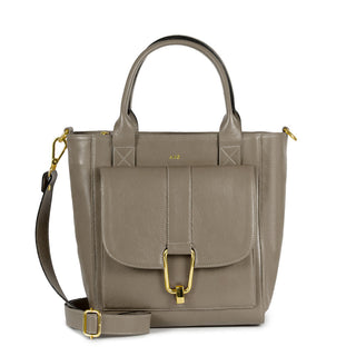 Bolsa Nina Couro Adô Cor Cinza Fendi