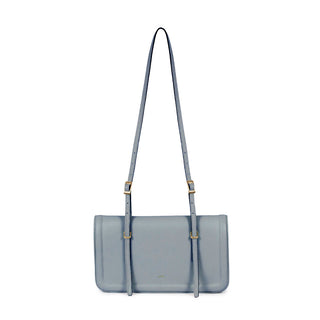 BOLSA ENVELOPE COURO ADÔ COR AZUL GLACIAL