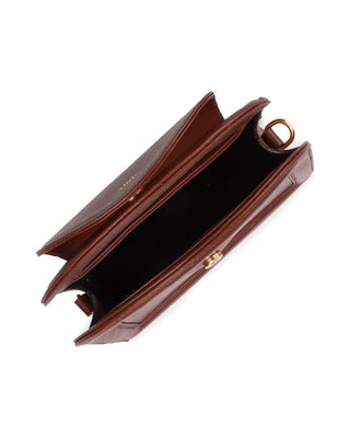 Bolsa Bambini Couro Adô Cor Marrom Cacau