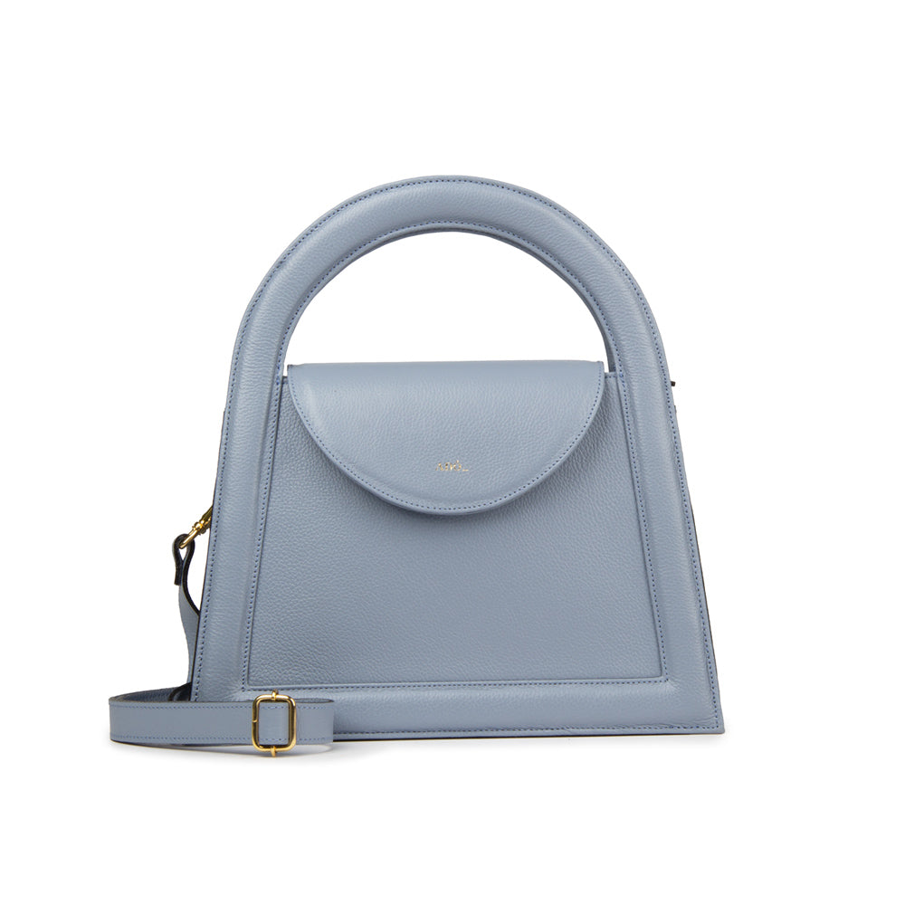 BOLSA BAMBINI COURO ADÔ COR AZUL GLACIAL