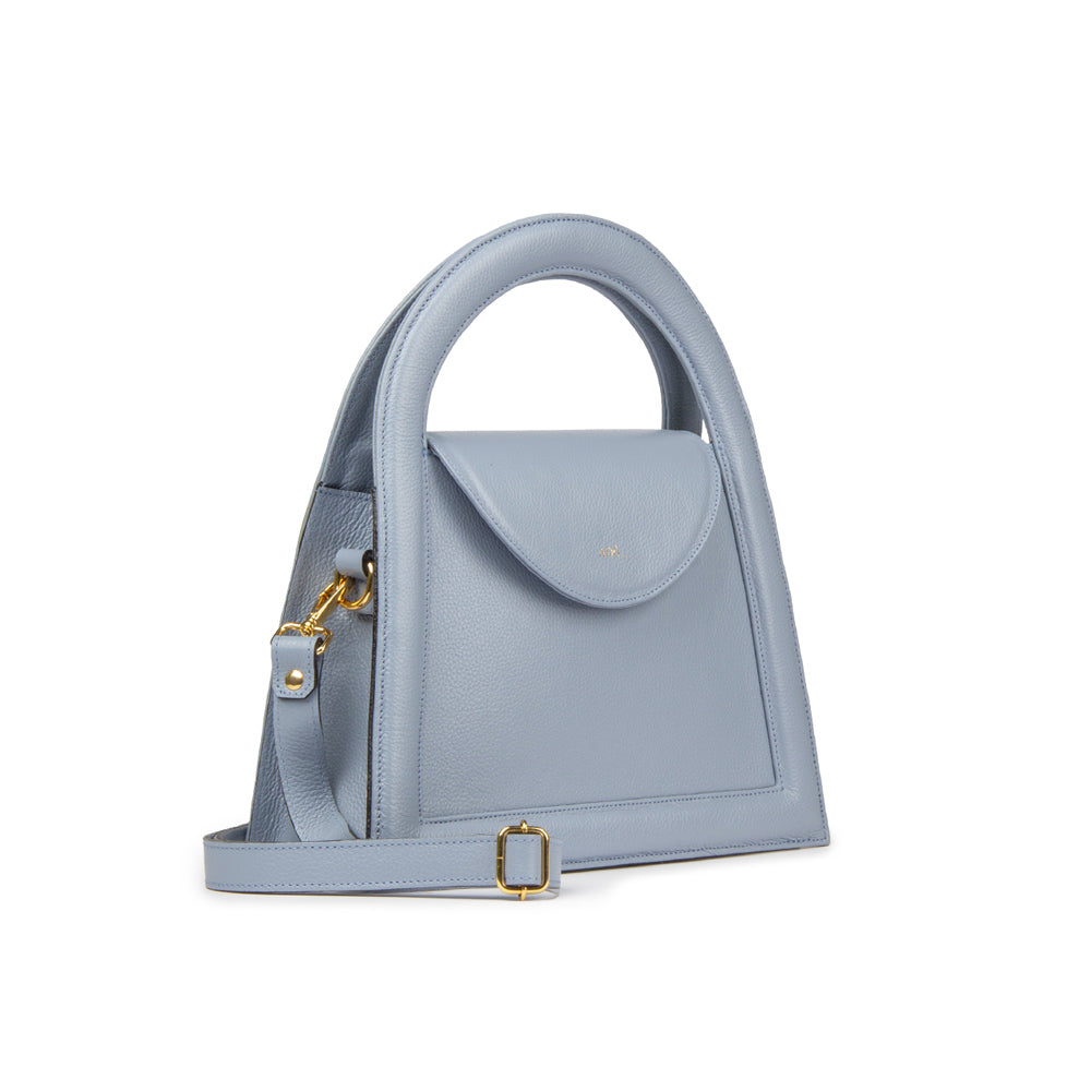BOLSA BAMBINI COURO ADÔ COR AZUL GLACIAL