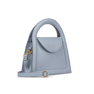 BOLSA BAMBINI COURO ADÔ COR AZUL GLACIAL