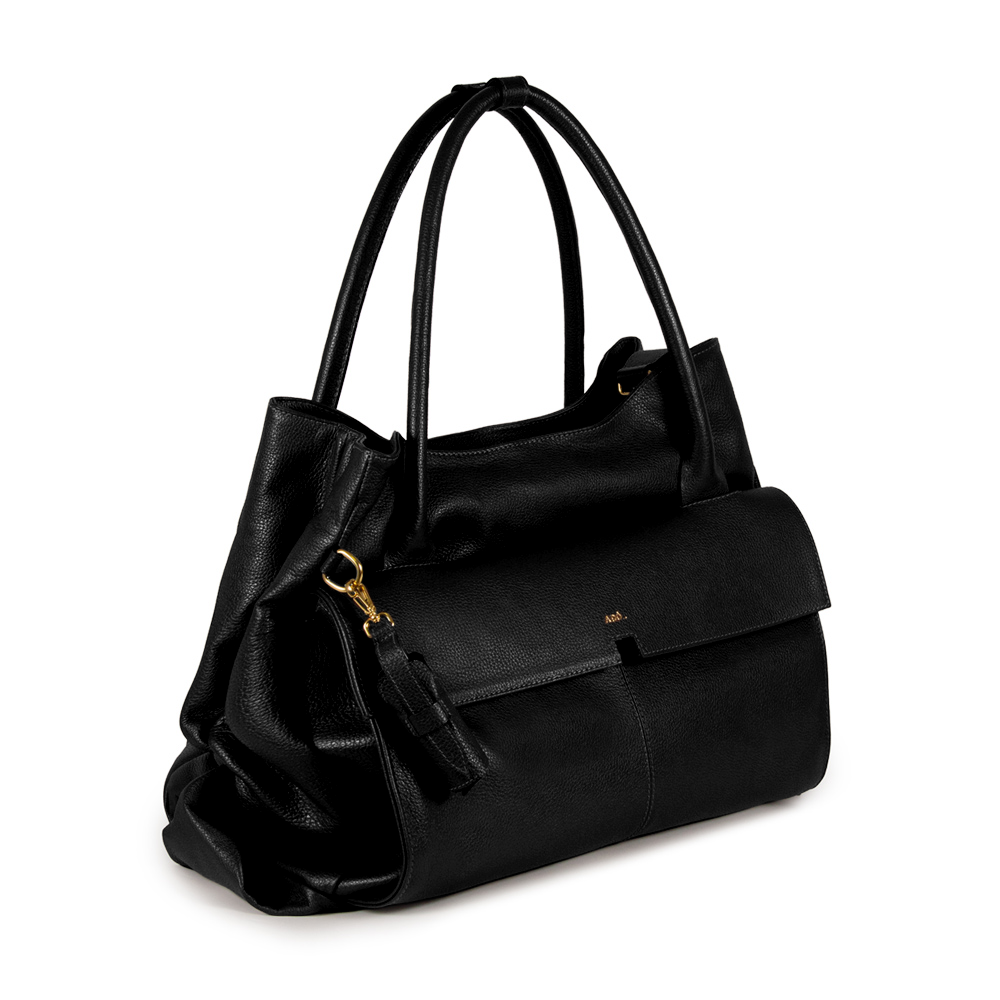 BOLSA COLLAB AMANDA COURO ADÔ COR PRETO + CASE BELEZA + PERFUME