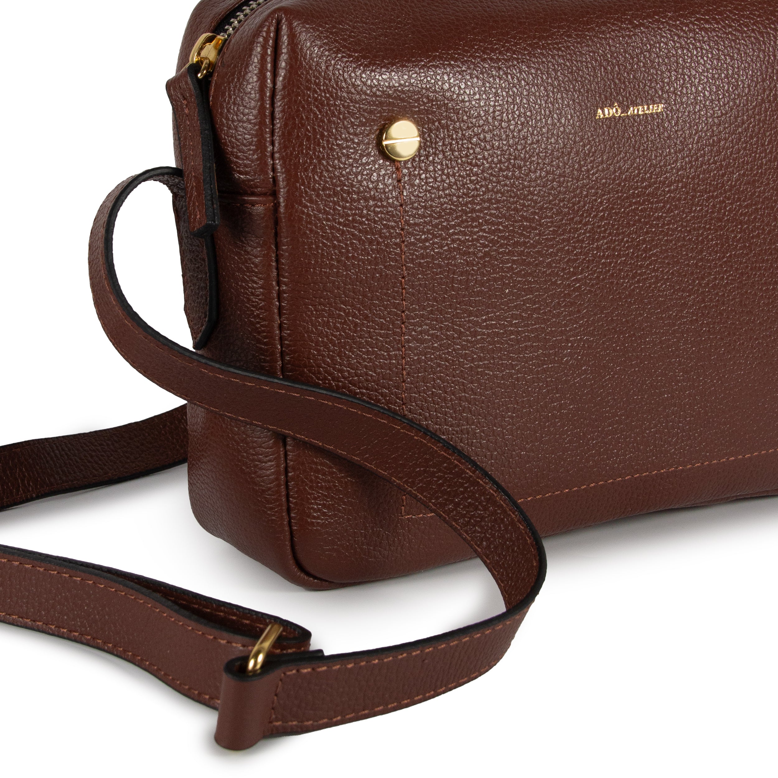 Bolsa Block Essencial Couro Adô Cor Marrom Cacau