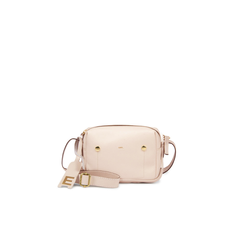 Bolsa Block Mini Essencial Couro Adô Cor Creme Brulee