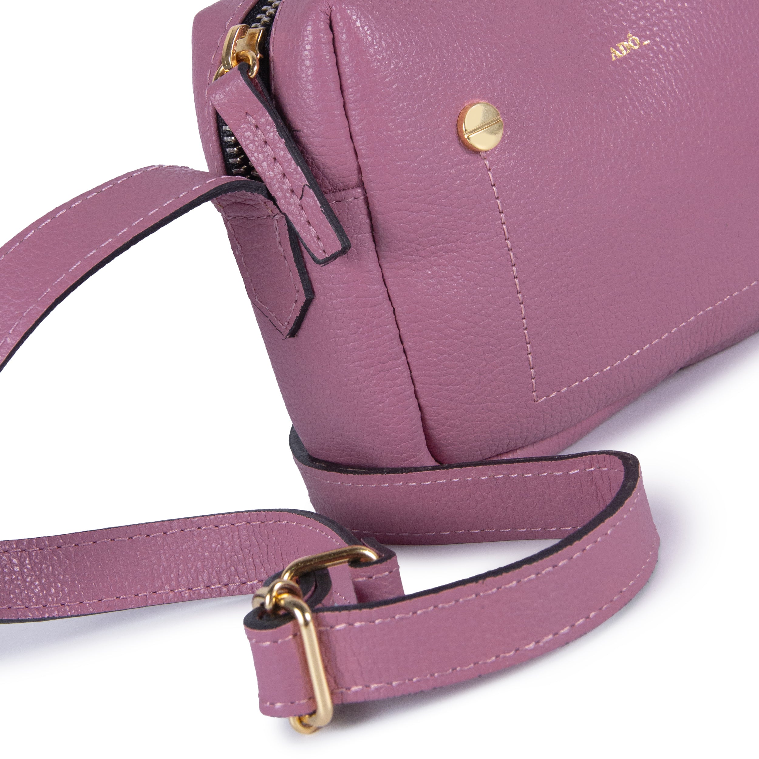 Bolsa Block Mini Essencial Couro Adô Cor Rosa Mauve