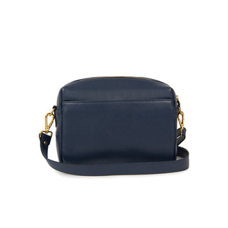 BOLSA BLOCK MOSQUETE COURO ADÔ COR MARINHO