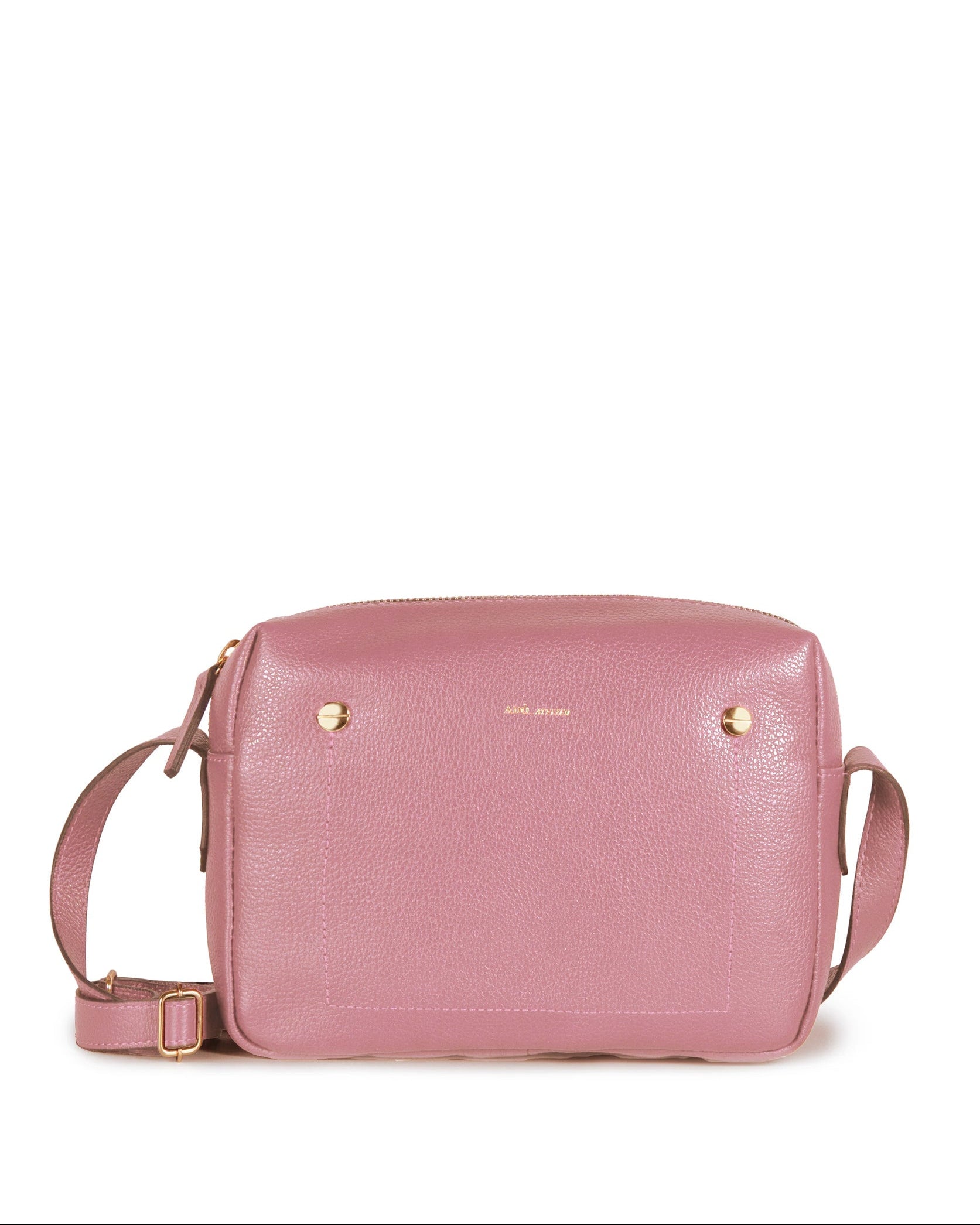 Bolsa Block Essencial Couro Adô Cor Rosa Mauve