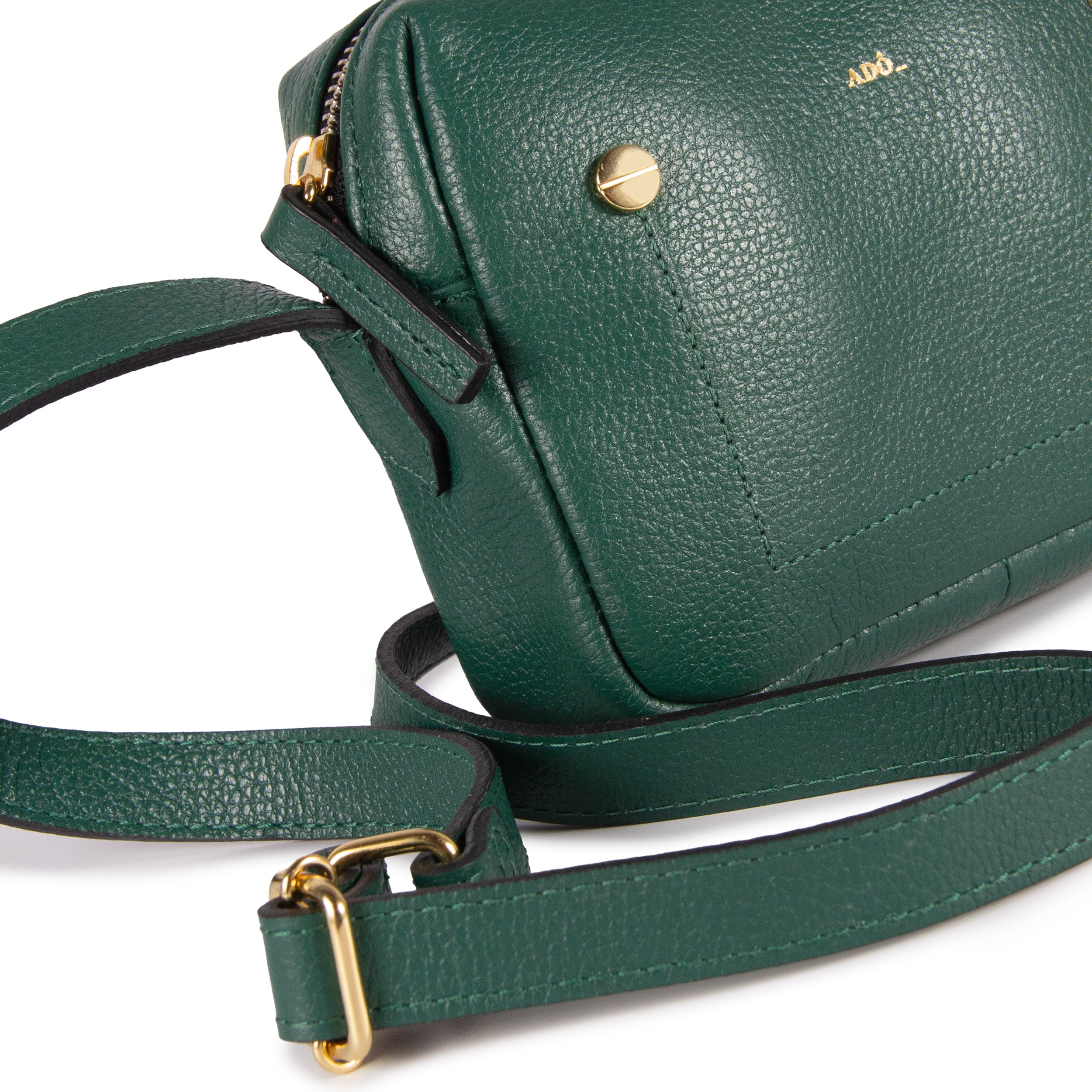 Bolsa Block Mini E Couro Adô Cor Verde Noturno