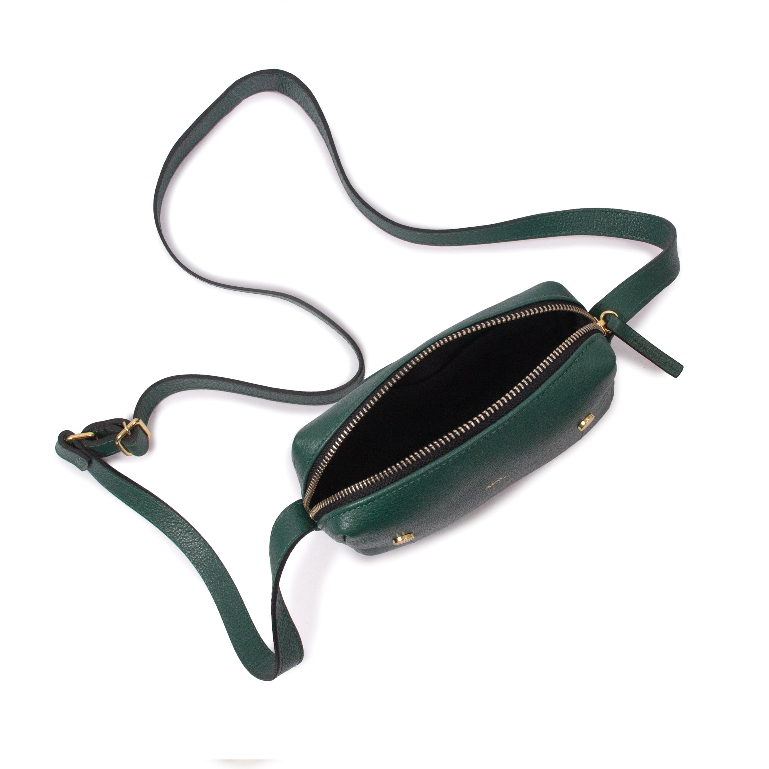 Bolsa Block Mini E Couro Adô Cor Verde Noturno