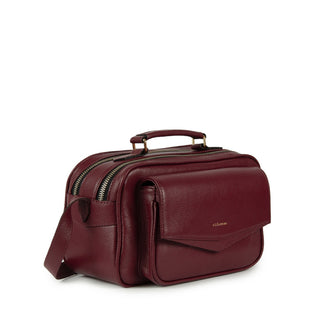 BOLSA BRICK E - MEDIA COURO ADÔ COR FRAMBOESA