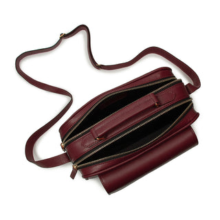 BOLSA BRICK E - MEDIA COURO ADÔ COR FRAMBOESA