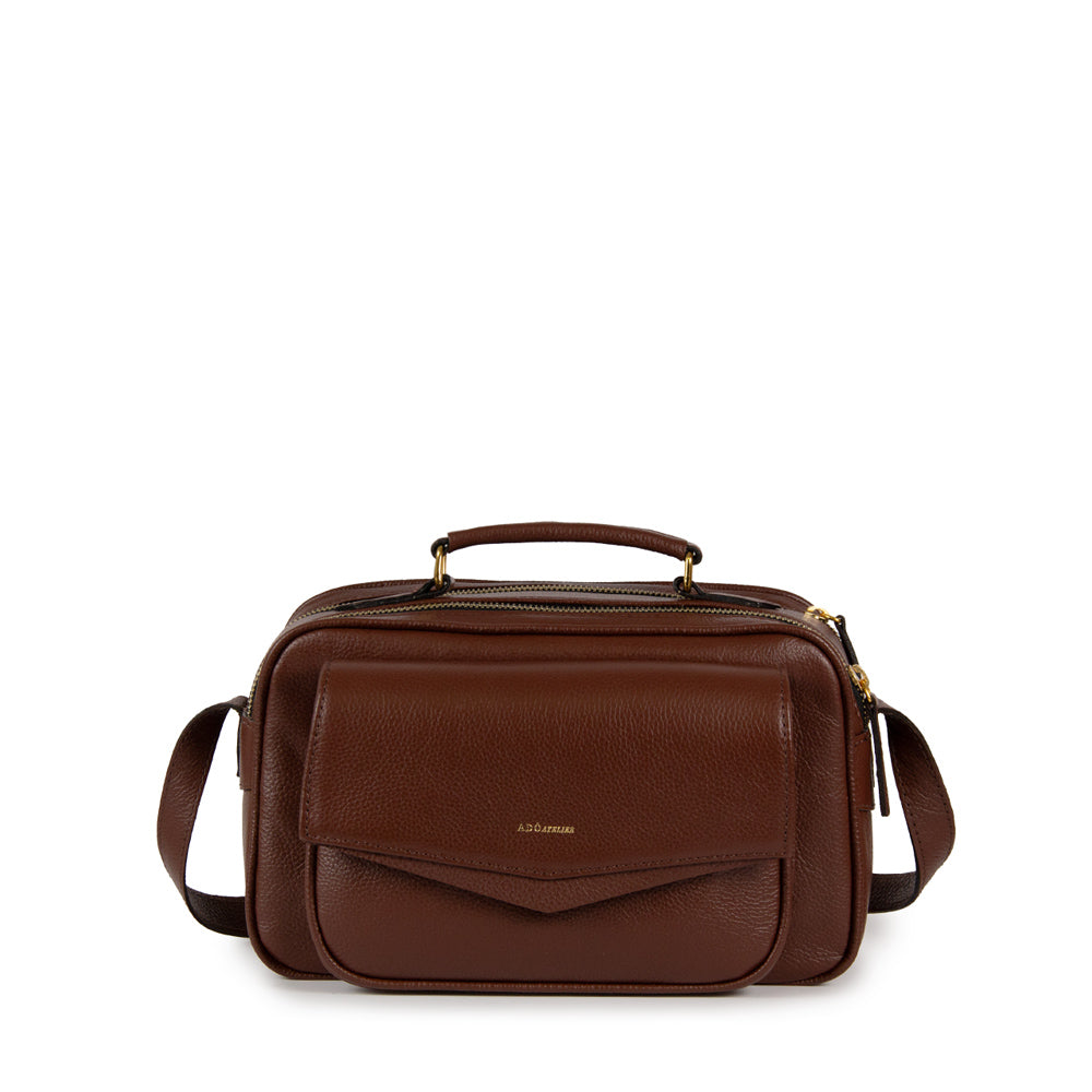 BOLSA BRICK E - MEDIA COR MARROM CACAU