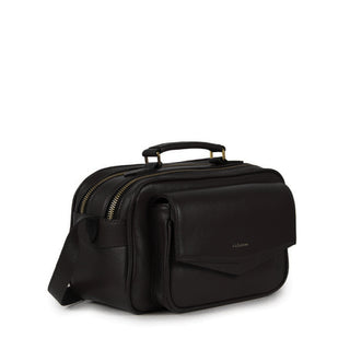 BOLSA BRICK E MEDIA COURO ADÔ COR PRETO