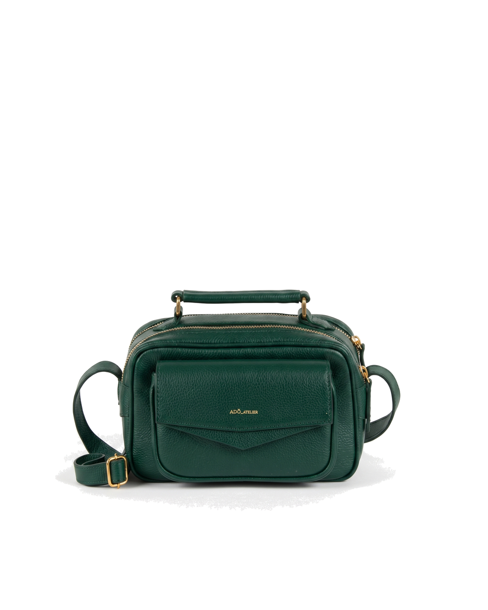 Bolsa Brick Pequena Essencial Couro Adô Cor Verde Noturno