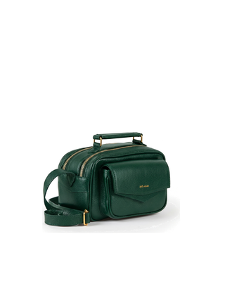 Bolsa Brick Pequena Essencial Couro Adô Cor Verde Noturno
