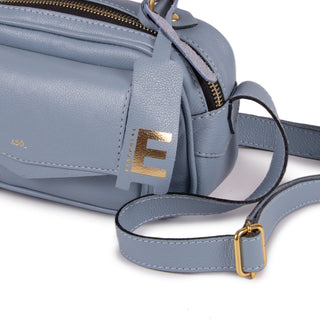 BOLSA BRICK E MINI COURO ADÔ COR AZUL GLACIAL
