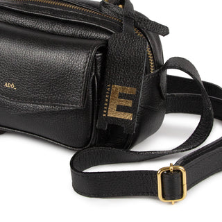 BOLSA BRICK E MINI COURO ADÔ COR PRETO