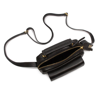 BOLSA BRICK E MINI COURO ADÔ COR PRETO