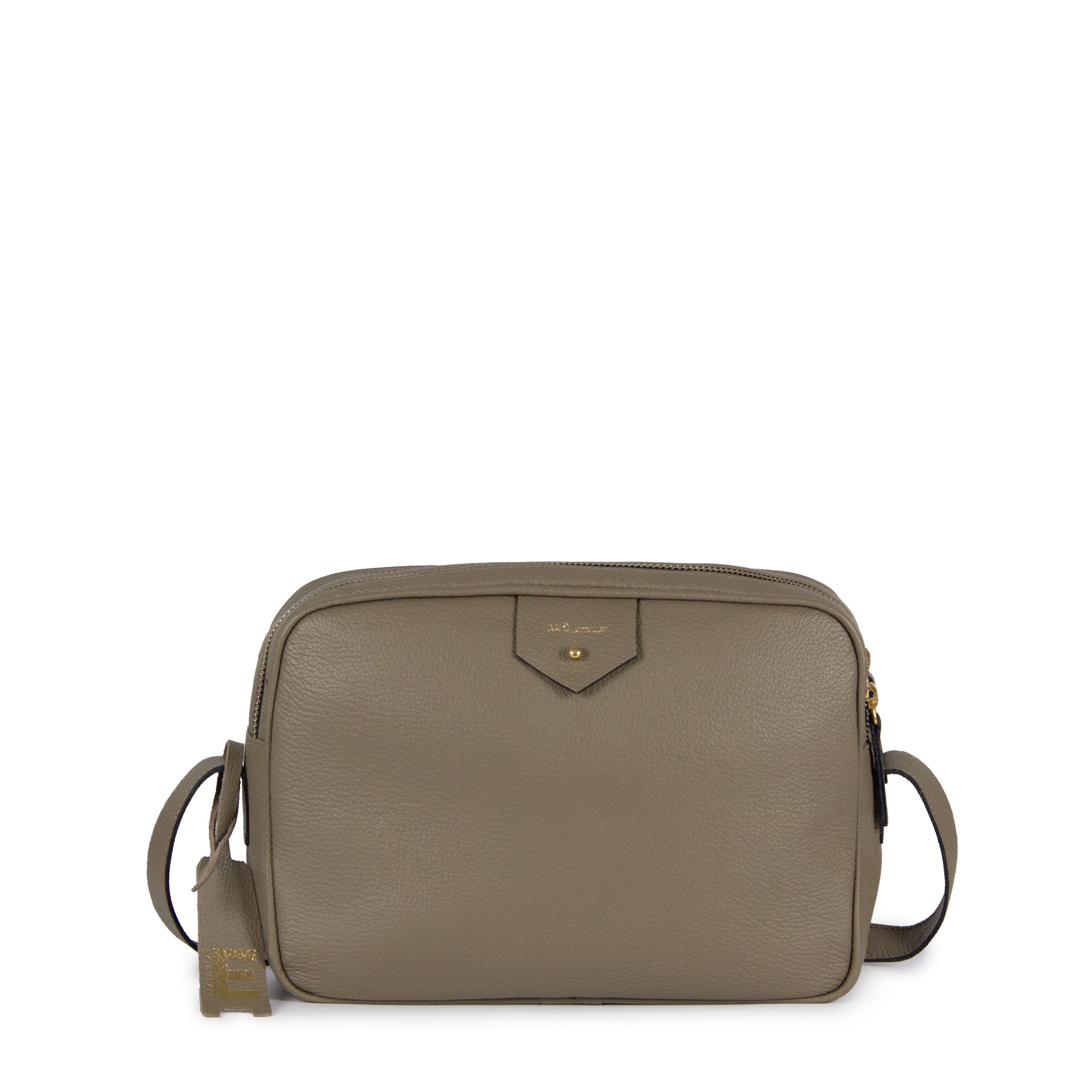 BOLSA CLA E MEDIA COURO ADÔ COR CINZA FENDI