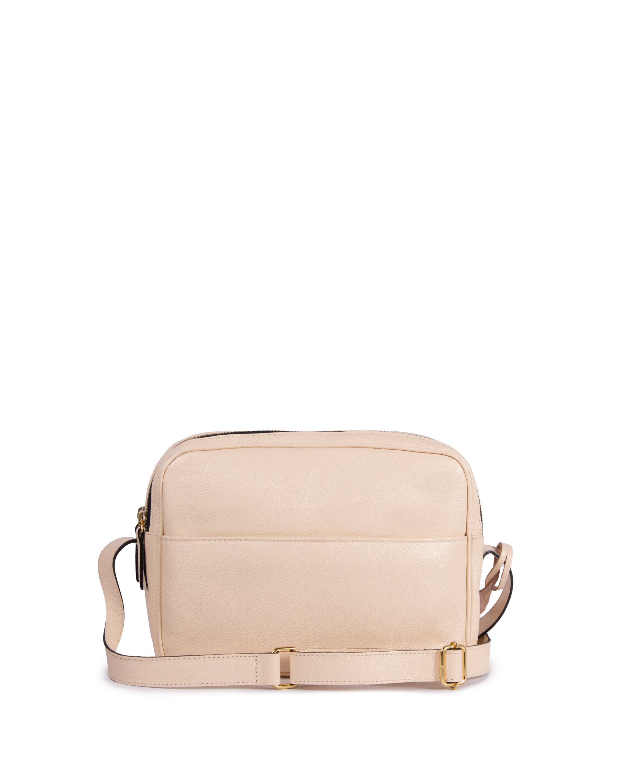 Bolsa Cla Media Essencial Couro Adô Cor Creme Brulee