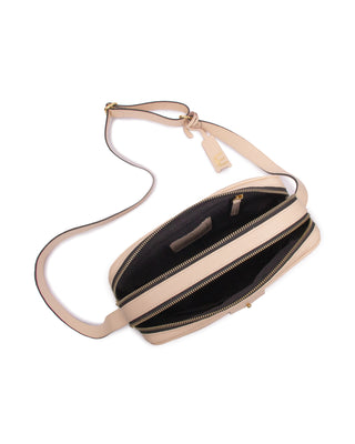 Bolsa Cla Media Essencial Couro Adô Cor Creme Brulee