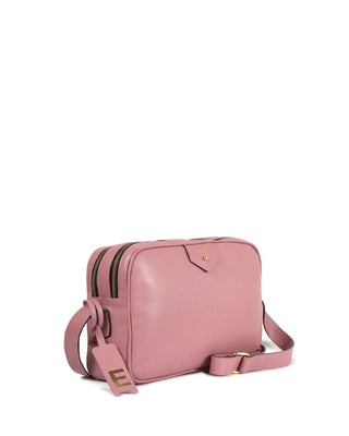 Bolsa Cla Media Essencial Couro Adô Cor Rosa Mauve
