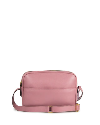 Bolsa Cla Media Essencial Couro Adô Cor Rosa Mauve