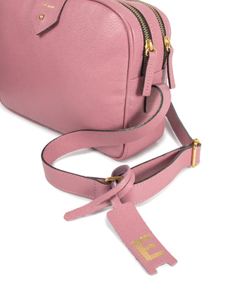 Bolsa Cla Media Essencial Couro Adô Cor Rosa Mauve
