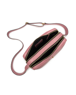 Bolsa Cla Media Essencial Couro Adô Cor Rosa Mauve