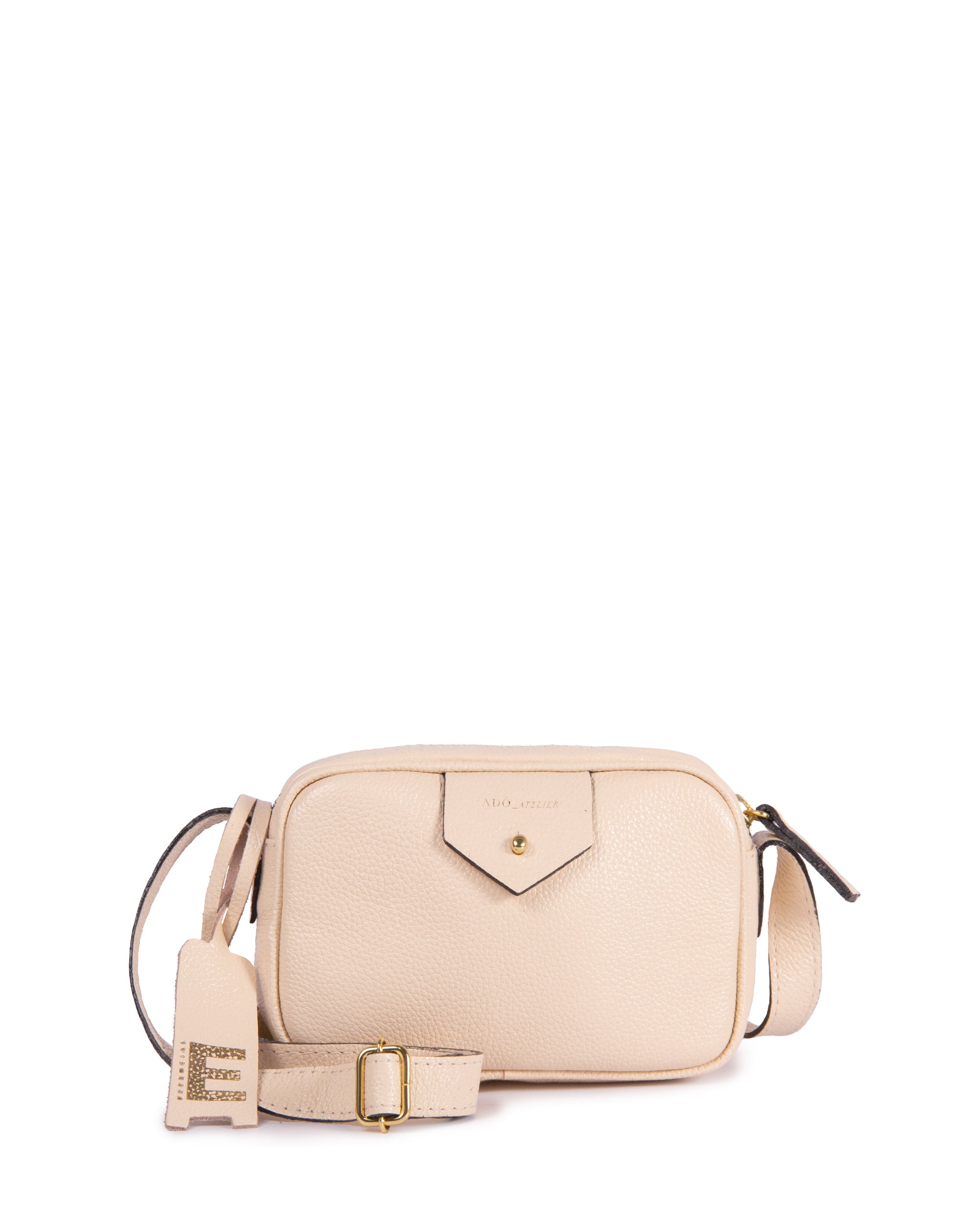 Bolsa Cla Essencial Mini Couro Adô Cor Creme Brulee