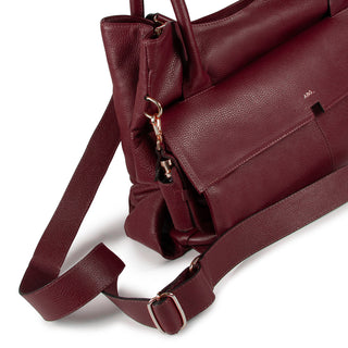 Bolsa Collab Amanda Couro Adô Cor Framboesa