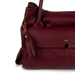 Bolsa Collab Amanda Couro Adô Cor Framboesa