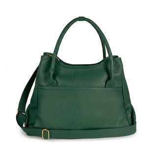 Bolsa Collab Amanda Couro Adô Cor Verde Noturno - ADÔ