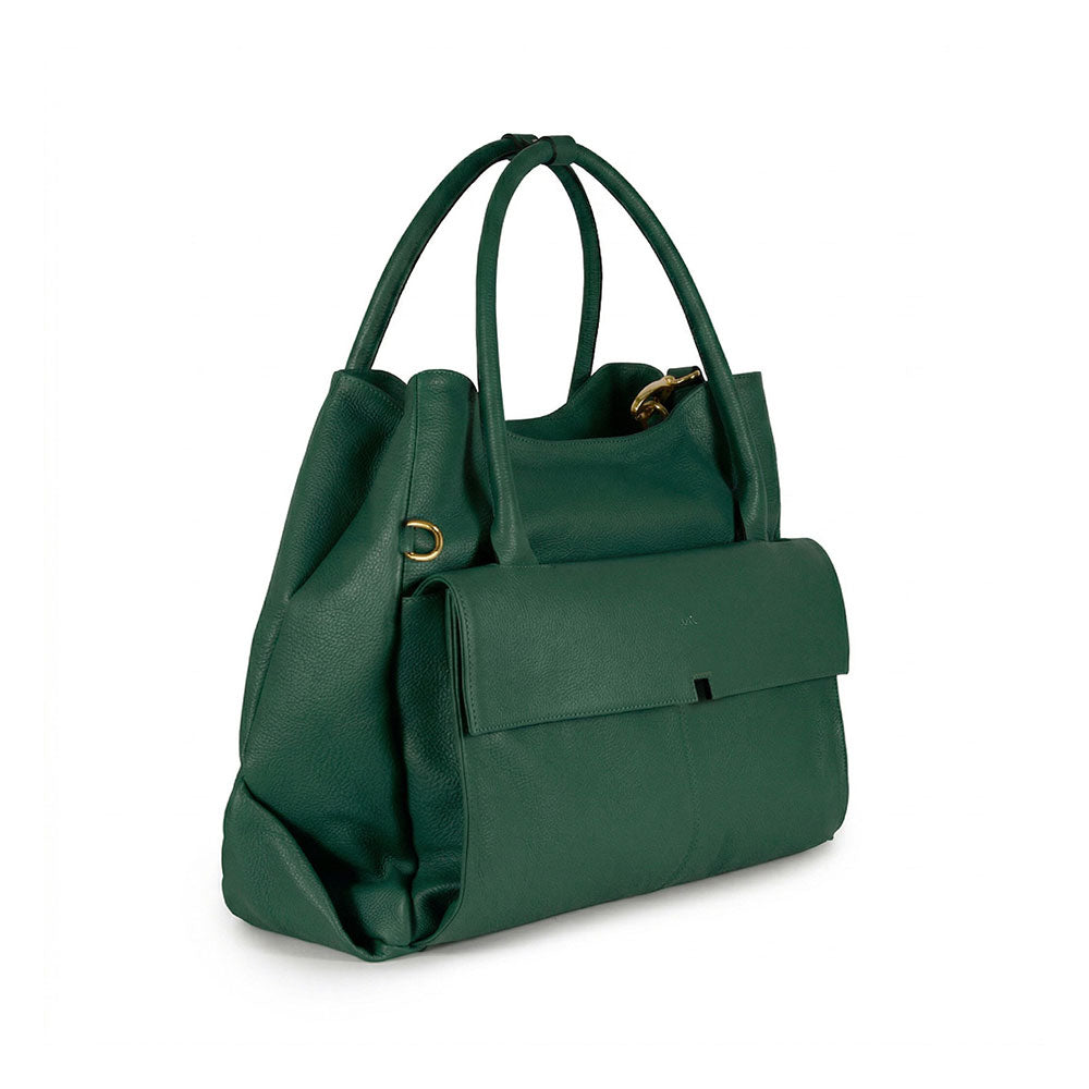 Bolsa Collab Amanda Couro Adô Cor Verde Noturno