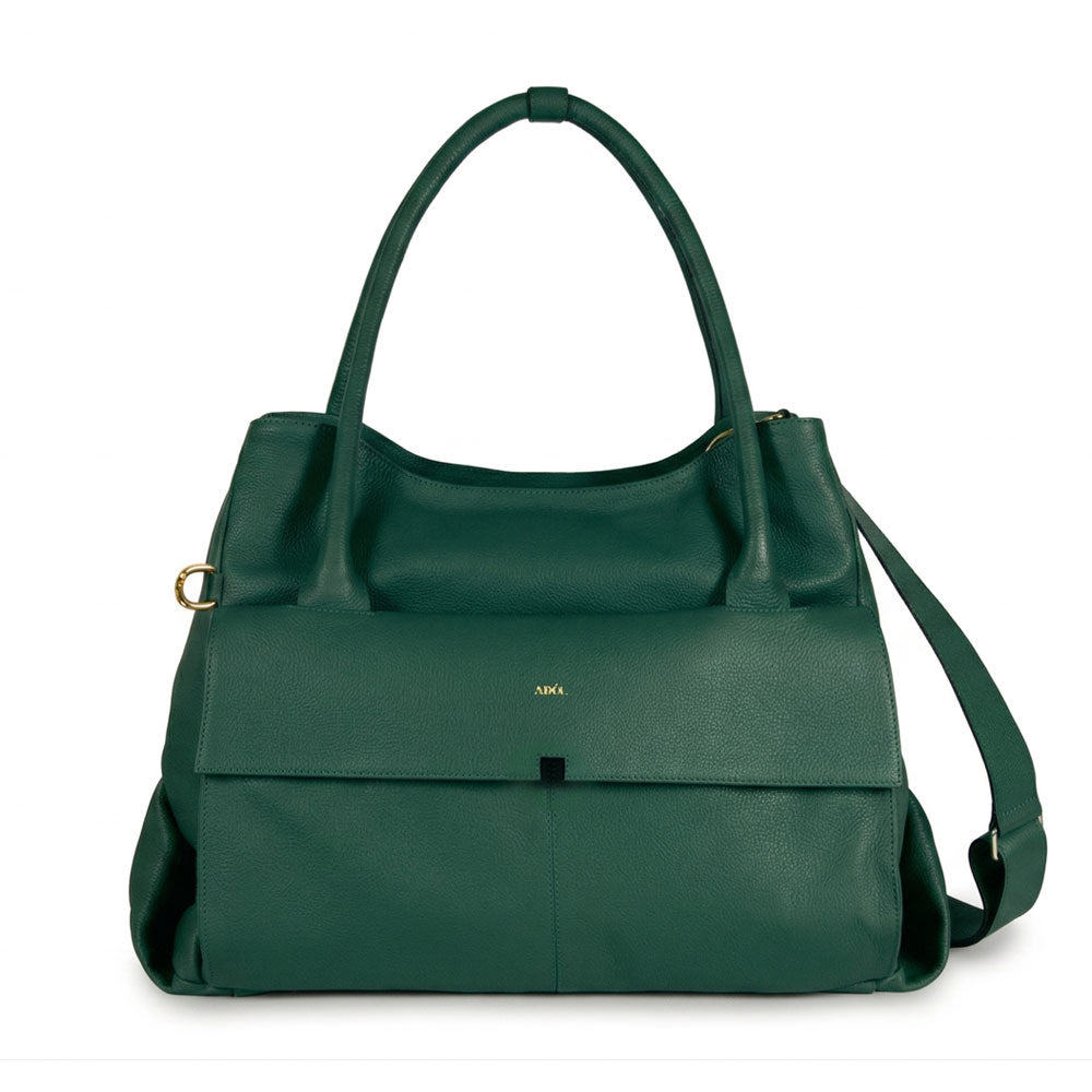 Bolsa Collab Amanda Couro Adô Cor Verde Noturno