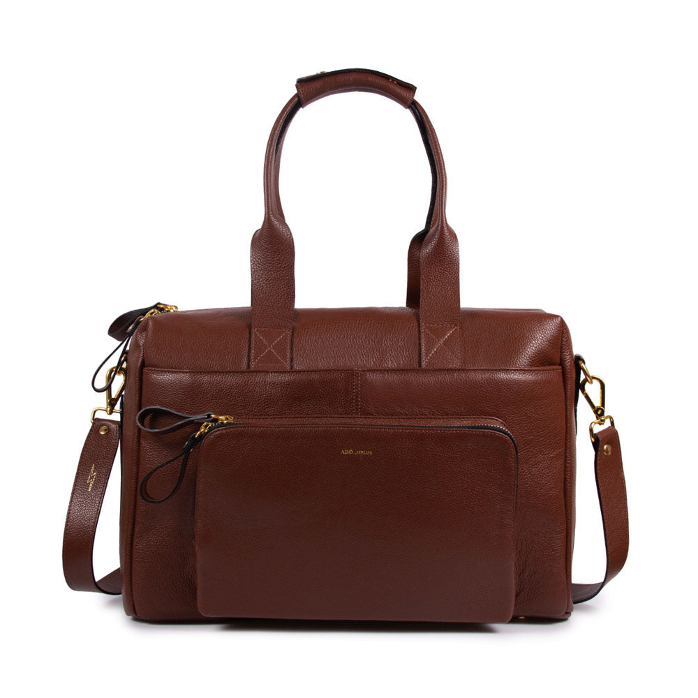 Bolsa Max Cidinha Couro Adô Cor Marrom Cacau