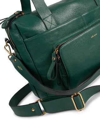 Bolsa Max Cidinha Couro Adô Cor Verde Noturno