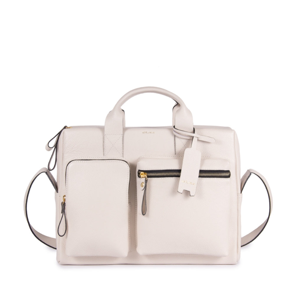 BOLSA MKA MEDIA COR BRANCO LATTE