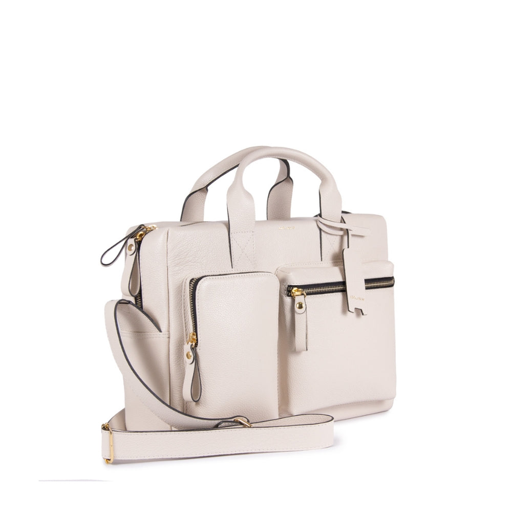 BOLSA MKA MEDIA COR BRANCO LATTE
