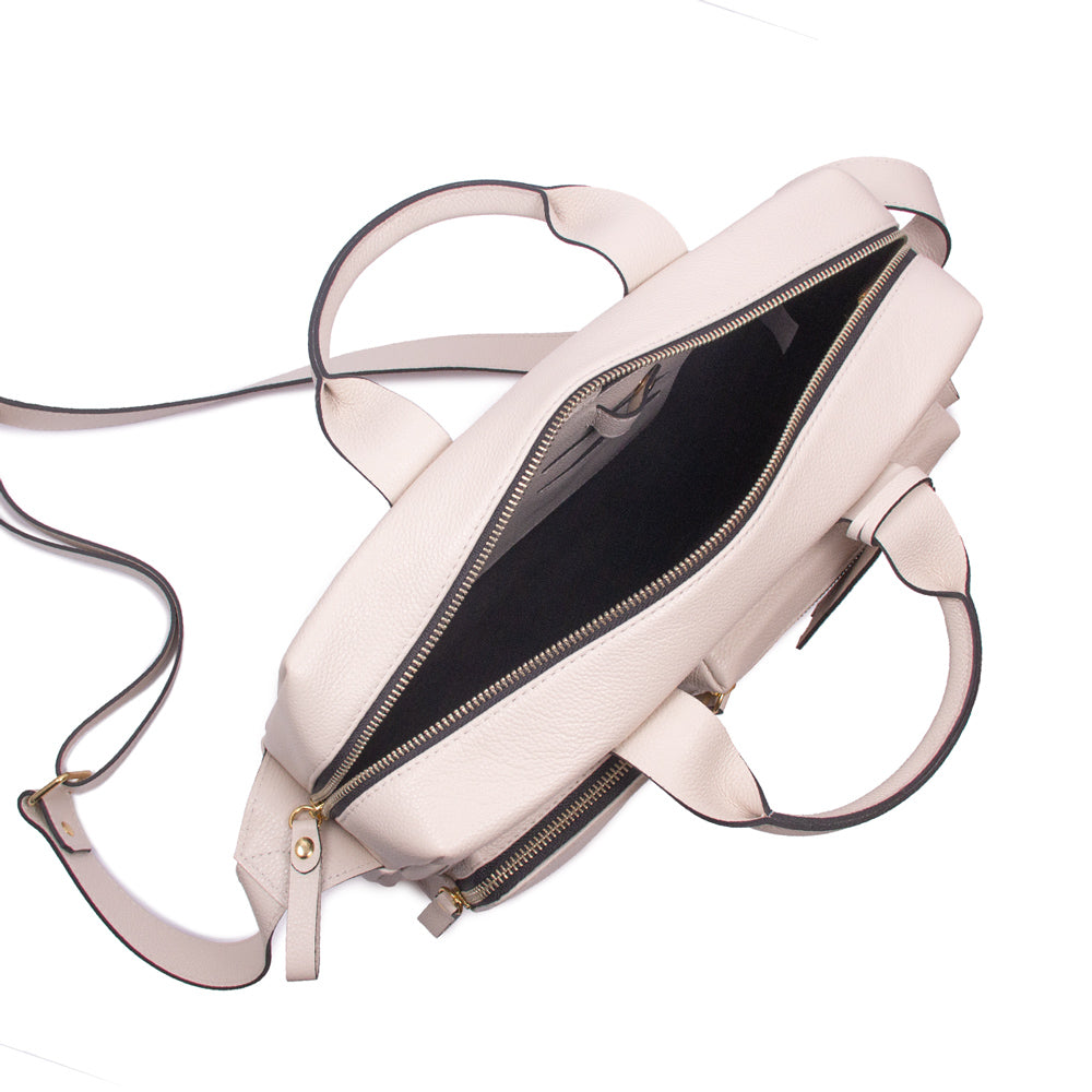 BOLSA MKA MEDIA COR BRANCO LATTE