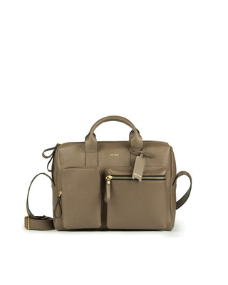 Bolsa Mka Media Couro Adô Cor Cinza Fendi