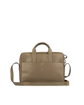 Bolsa Mka Media Couro Adô Cor Cinza Fendi