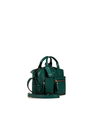 Bolsa Mka Pequena Couro Adô Cor Verde Noturno