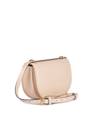 Bolsa Oli Pequena Couro Adô Cor Creme Brulee