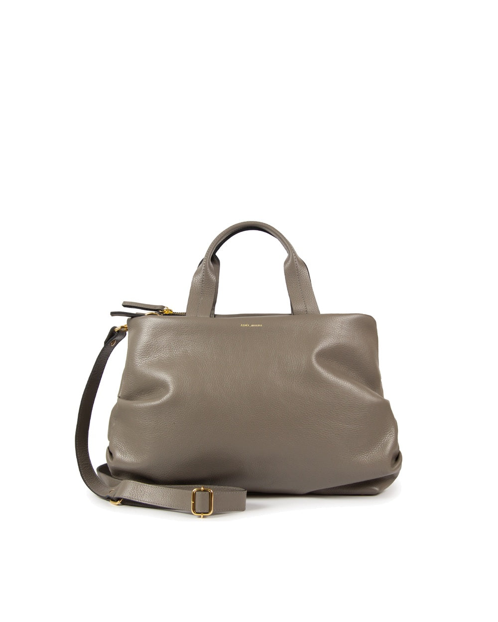 Bolsa Plissé Couro Adô Cor Cinza Fendi