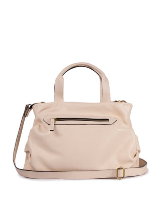 Bolsa Plissé Couro Adô Cor Creme Brulle