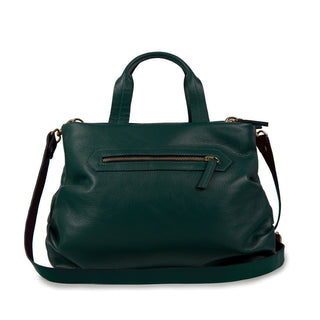 Bolsa Plissé Couro Adô Cor Verde Noturno