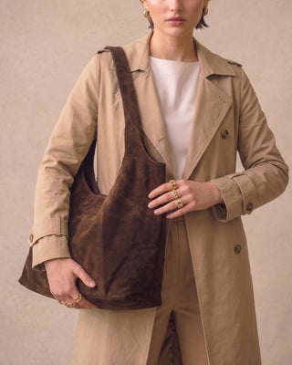 Bolsa Sac Camurça Adô Cor Marrom Café